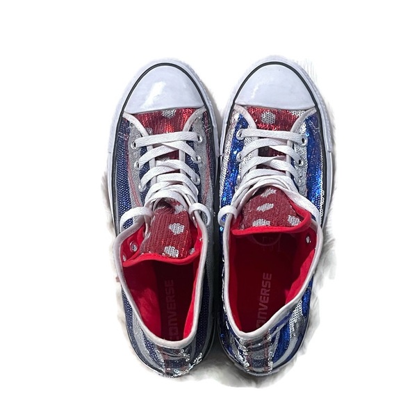 Converse Chuck Taylors Sparkly High Top Sneakers - Picture 8 of 12